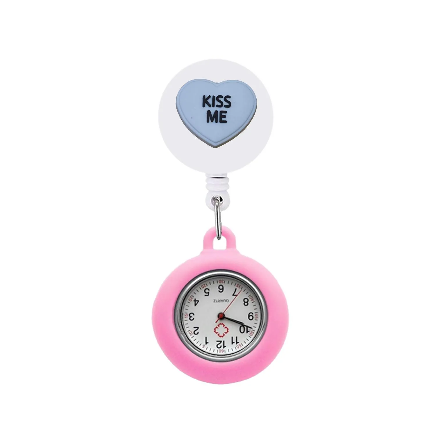 valentines day love clip pocket watches on quartz watch with second hand medical hang clock gift for nurses alligator