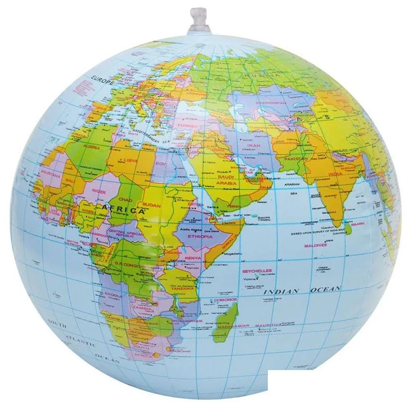 wholesale 16inch inflatable globe world earth ocean map ball geography learning educational student globe kids learning geography toy