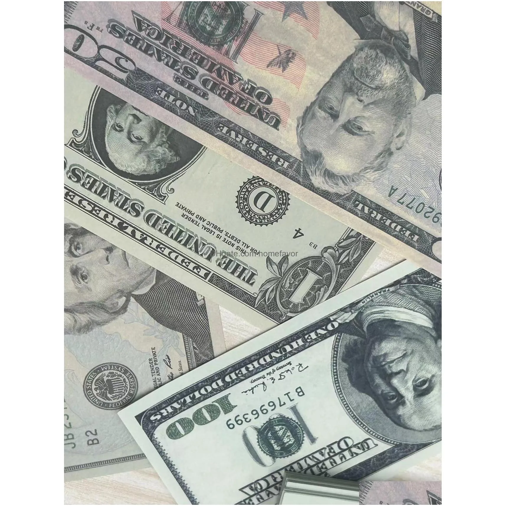 copy money actual 12 size party supplies high pieces/package american 100 bar currency paper dollar atmosphere quality props