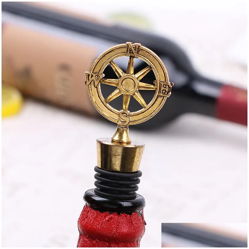 bar tools bottle opener wedding favors rudder wine bottle stopper nautical themed compass weddings shower favores