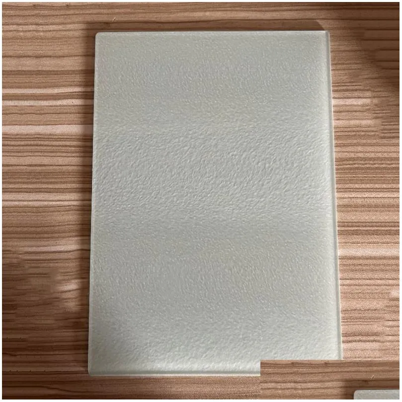 wholesale diy blank cheese chopping blocks sublimation rectangle glass tempered cutting board 28.5x20cm