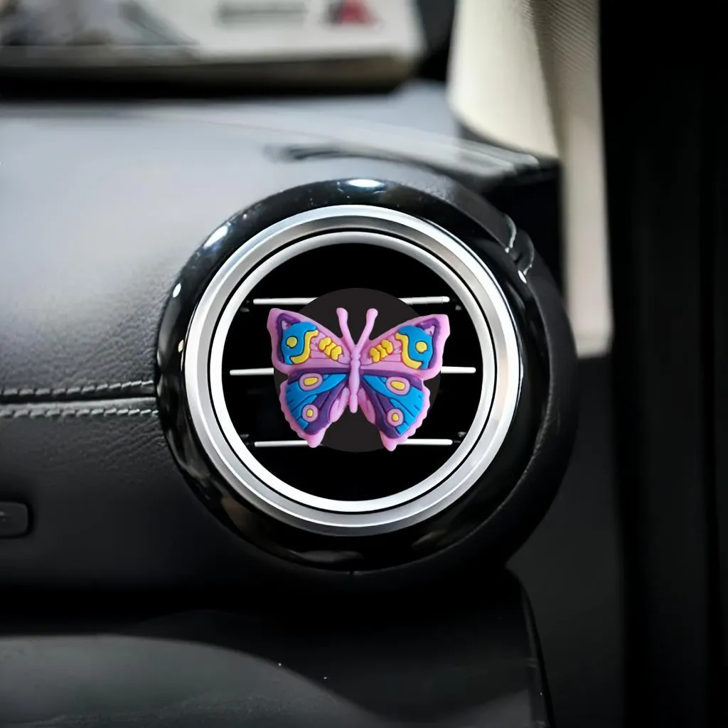 colored butterfly 28 cartoon car air vent clip clips auto conditioner outlet perfume freshener decorative bulk