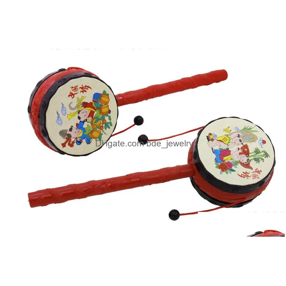 fairy toddler toys baby rattle drum music ringing bell baby sensory toys kid creative diy toy cartoon painting classic traditional infant toys christmas