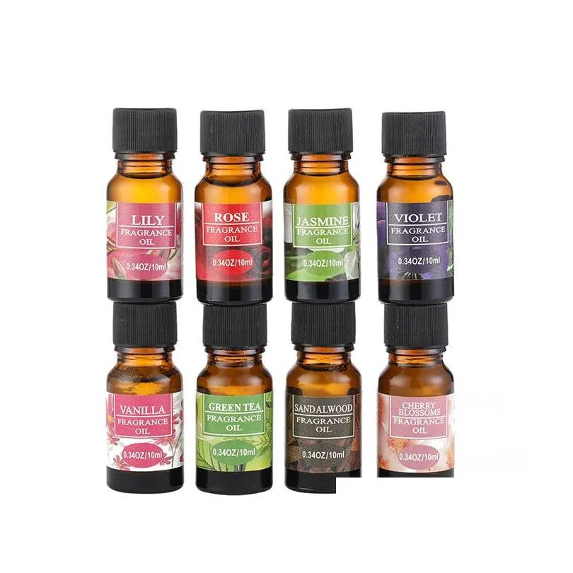 10ml Pure Natural Essential Oils For Aromatherapy Diffusers Essential Oils Air Freshening Organic Body Relieve Stress Oil