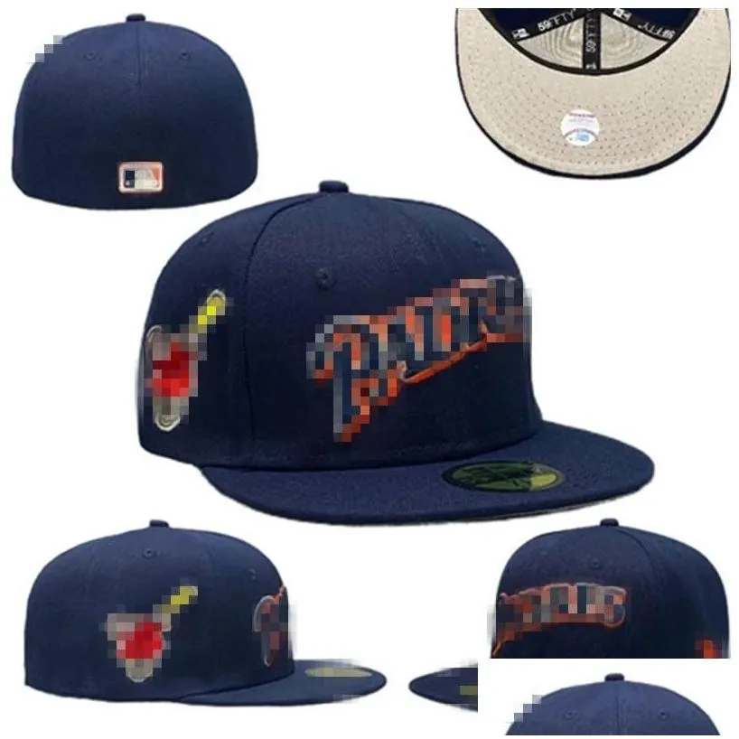 Ball Caps Uni Wholesale Fashion Snapbacks Baseball Cap Bucket Hat Embroidery Adt Flat Peak For Men Women Fl Closed 7-8 Drop Delivery F