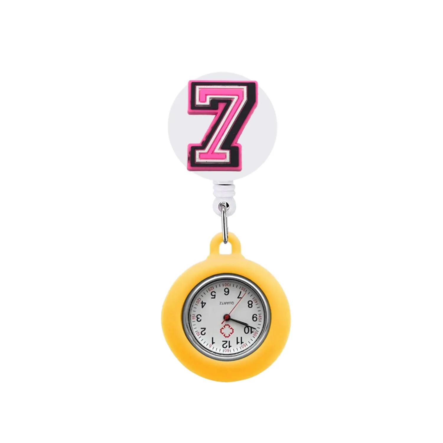 pink number clip pocket watches nurse for women watch brooch fob hospital medical clock gifts retractable student