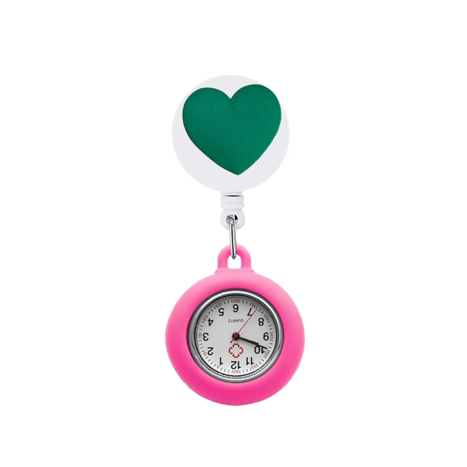 love clip pocket watches nurse lapel watch retractable arabic numeral dial medical hang clock gift fob with second hand
