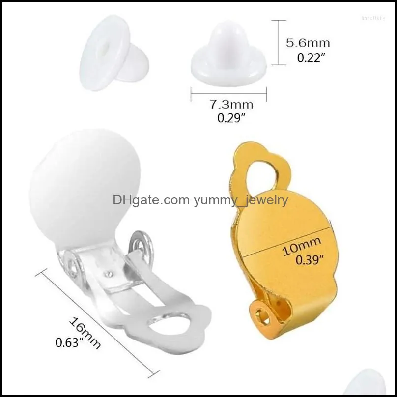 Clip-On & Screw Back Backs Earrings 250Pc Non-Pierced Ears Flat Round Glue-On Tray Earring Making Findings Dxaa Drop Delivery Jewelry Dhbt7