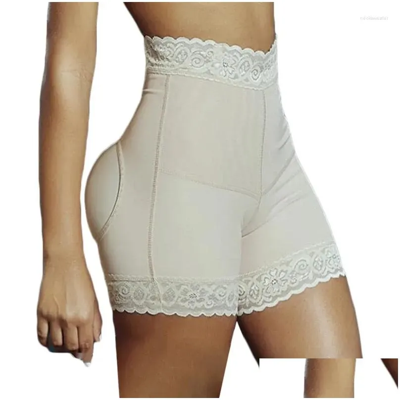 womens shapers high waisted bulifter body shaper tummy control waist trainer bupads seamless hip enhancer shorts