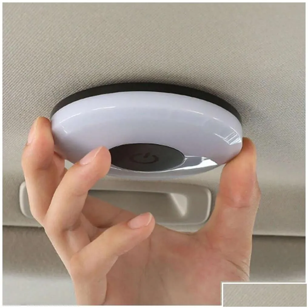 Other Interior Accessories New 3 Color Car Led Wireless Touch Switch Light Lamp Portable Night Reading Roof Magnetic Mount Bb Drop De Dh1Qc