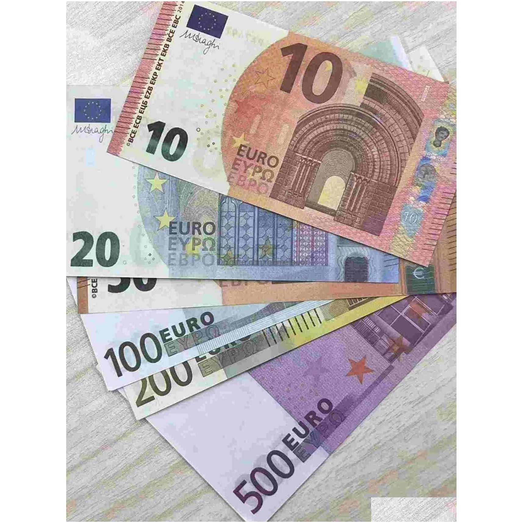 copy money actual 12 size fake faux billet banknote 10 20 50 100 200 us dollar euros pound english banknotes realistic toy bar p