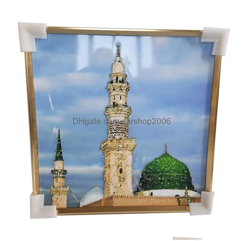 home decoration hanging painting diamond painting crystal porcelain painting islamic wall art modern light luxury decorative painting