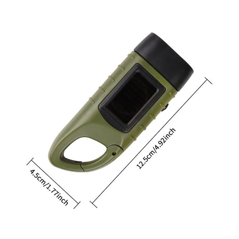 wholesale mini emergency hand crank dynamo solar flashlight rechargeable led light lamp charging powerful torch for outdoor camping
