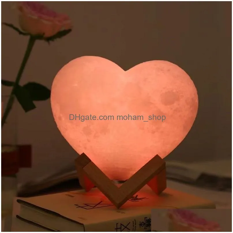 Other Home Decor Love Moonlight Night Light Atmosphere Drop Delivery Garden Dhjwr