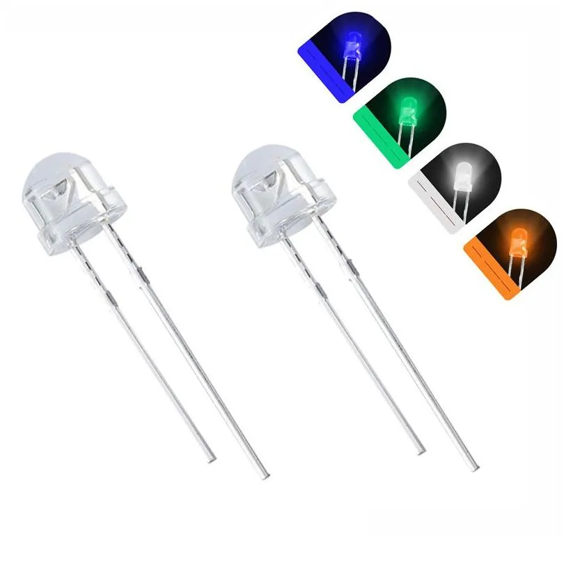 wholesale 1000pcs/lot 5mm straw hat diode white red blue green yellow ultra bright leds kit led light diode