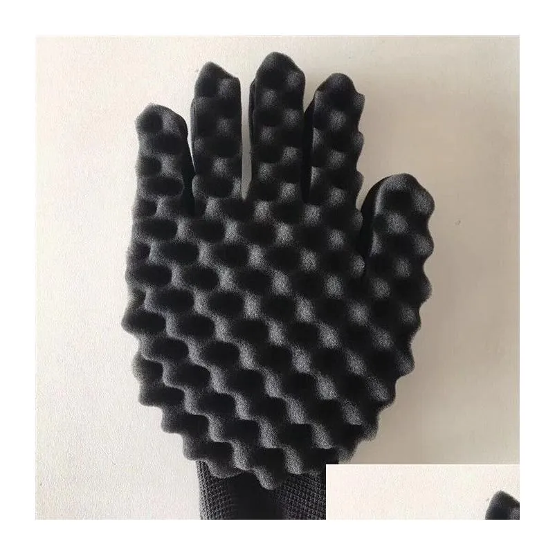 Magic Curl Hair Sponge Gloves for Barbers Wave Twist Brush Gloves Styling Tool For Curly Hair Styling Care 10pcs