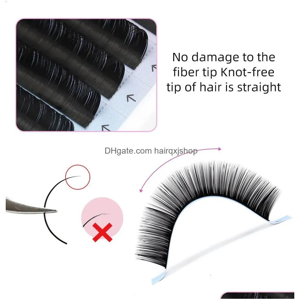 False Eyelashes Rujade Russian Volume Lashes All Sizes 620Mm Faux Mink Individual Extensions Longshortlower Lash Cashmere 240318 Drop Dhual