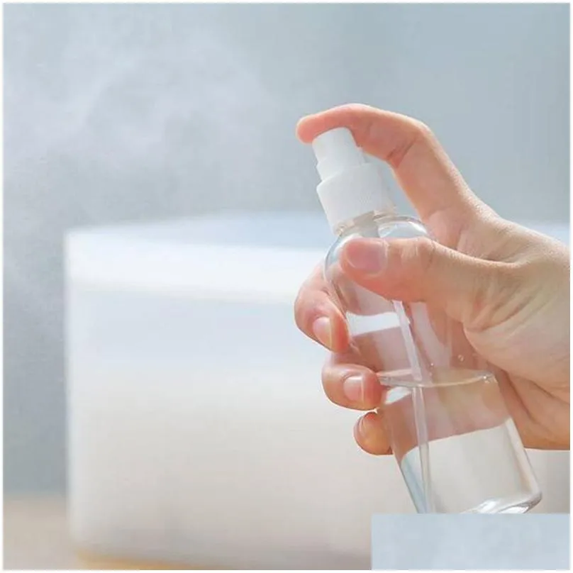 wholesale 100ml empty transparent plastic spray bottle atomizer pumps for essential oils travel perfume bulk portable makeup tool