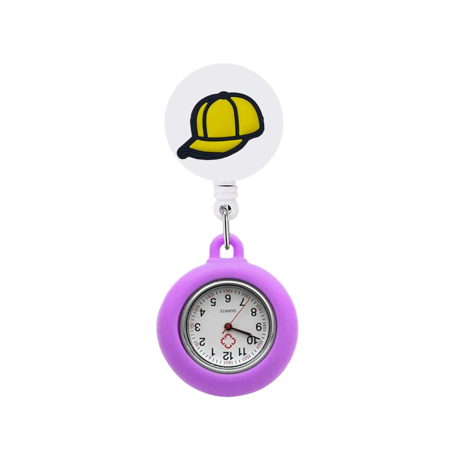 hat clip pocket watches silicone lapel nurse watch with second hand brooch fob for medical workers on easy to read alligator hang clock gift