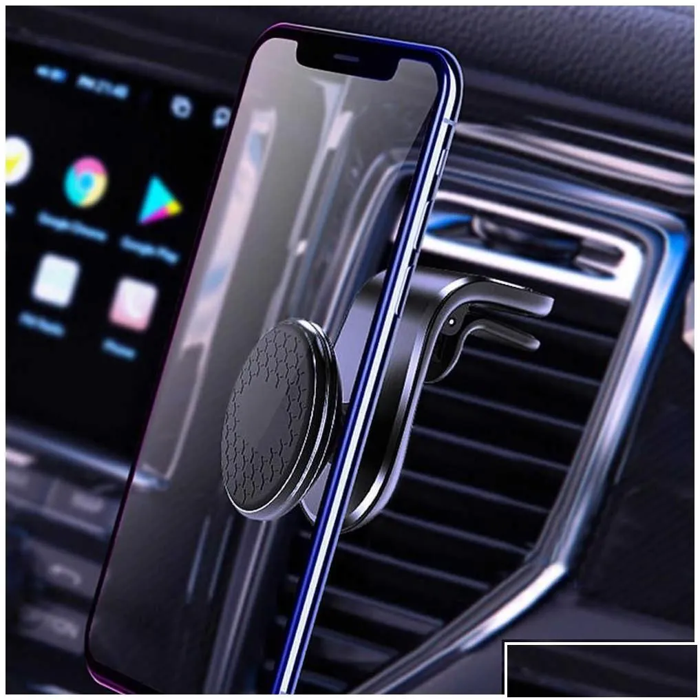 Other Interior Accessories Magnetic Car Phone Holder Air Vent Clip Mount Rotation Cellphone Gps Support For Red Mi  Stand Drop Dhk4E