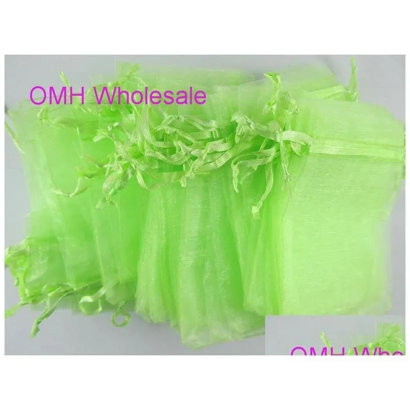 Jewelry Pouches Bags Omh Wholesale100Pcs 7X9Cm 25 Color Mixed Nice Chinese Voile Christmas / Wedding Gift Bag Organza Jewlery Pouch
