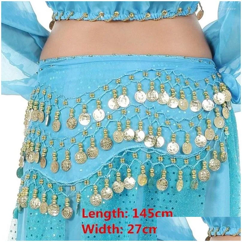 stage wear thailand/india/arab belly costumes sequins tassel dance belt sexy women dancer skirt hip scarf show