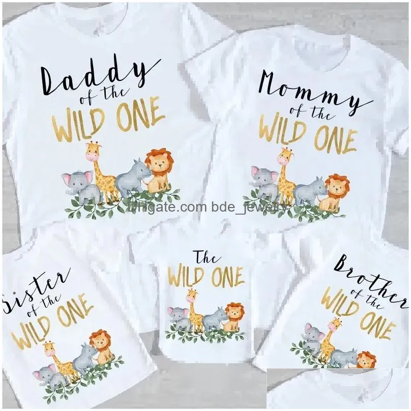 family matching outfits wild one 1st birthday tee birthday boy safari one zoo jungle wild family matching clothes funny tshirts white party tshirt white