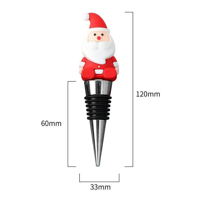Bar Tools Cartoon Santa Wine Stoppers Christmas Party Decorations Metal Champagne Corks Bottle Opener Drop Delivery Home Garden Kitche Dhgqw