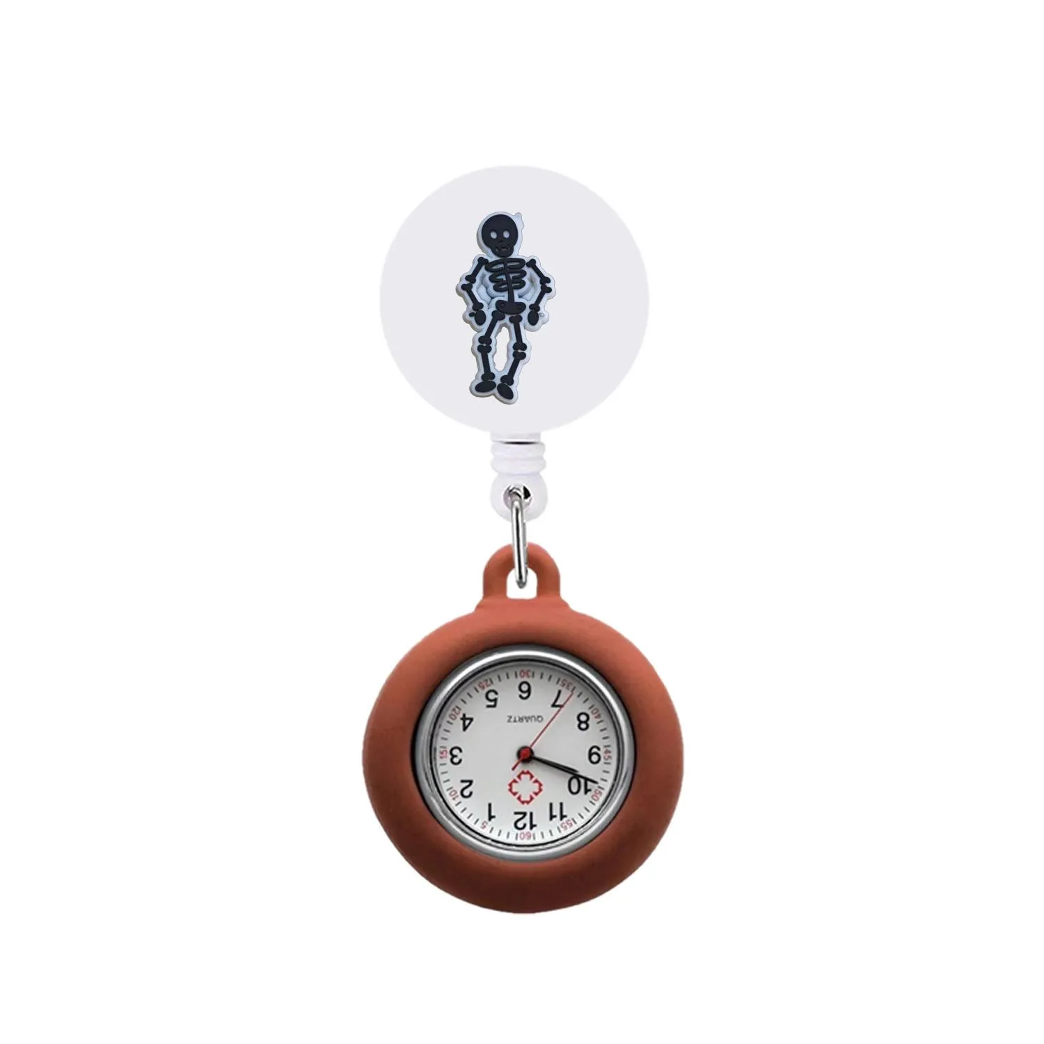 new halloween 3 clip pocket watches retractable digital fob clock gift watch for women and men hospital medical gifts with second hand