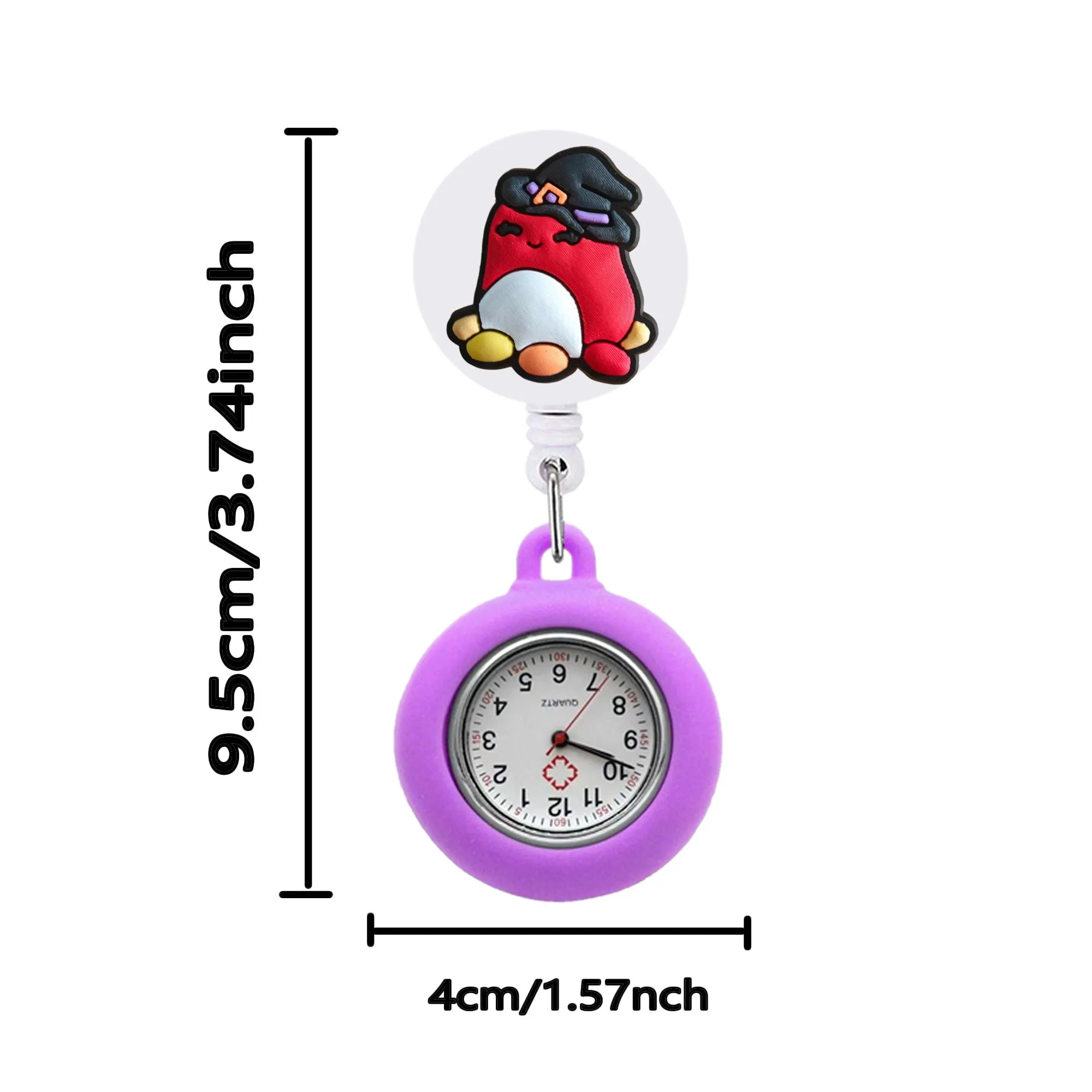 cute pig 2 50 clip pocket watches fob hang medicine clock on lapel watch for nurses retractable hospital medical workers badge reel