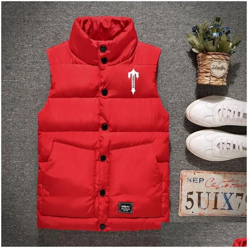 London Trapstar Jacket Mens Vests Style Real Feather Down Winter Fashion Vest Bodywarmer Advanced Waterproof Fabric Drop Delivery Dhws0