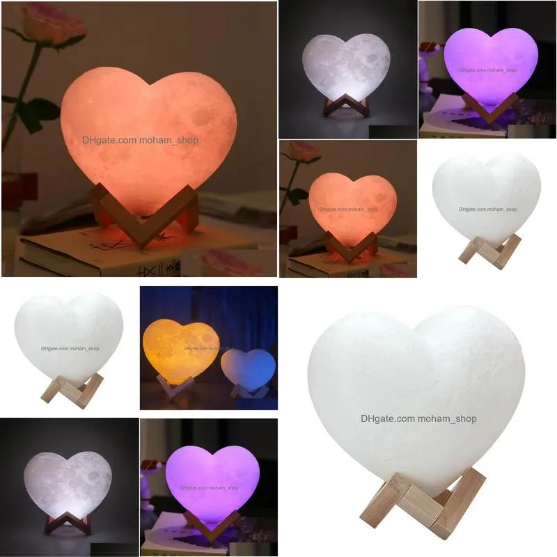 Other Home Decor Love Moonlight Night Light Atmosphere Drop Delivery Garden Dhjwr