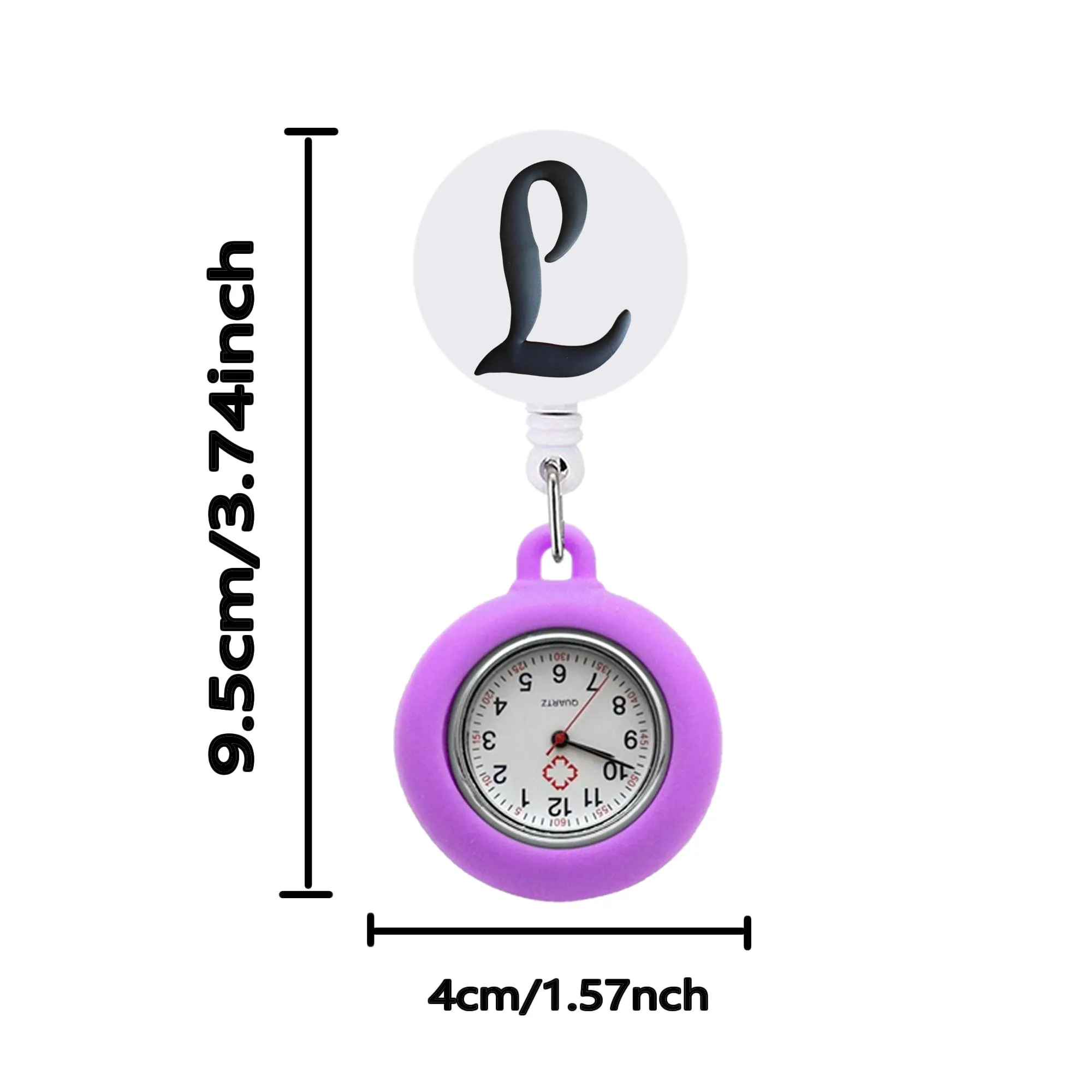 black large letters clip pocket watches watch nurse badge accessories for women on nursing fob hang medicine clock