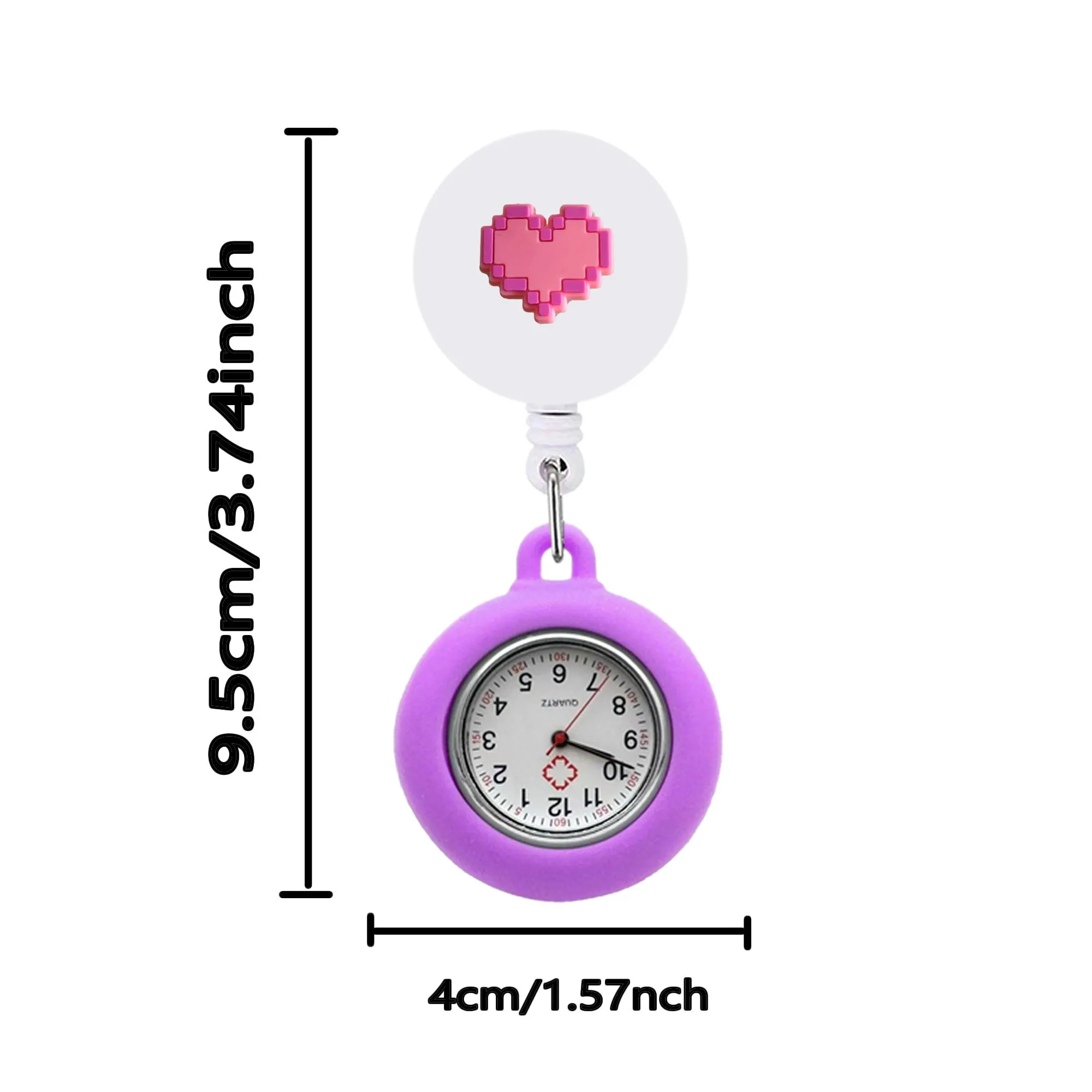 love clip pocket watches nurse lapel watch retractable arabic numeral dial medical hang clock gift fob with second hand