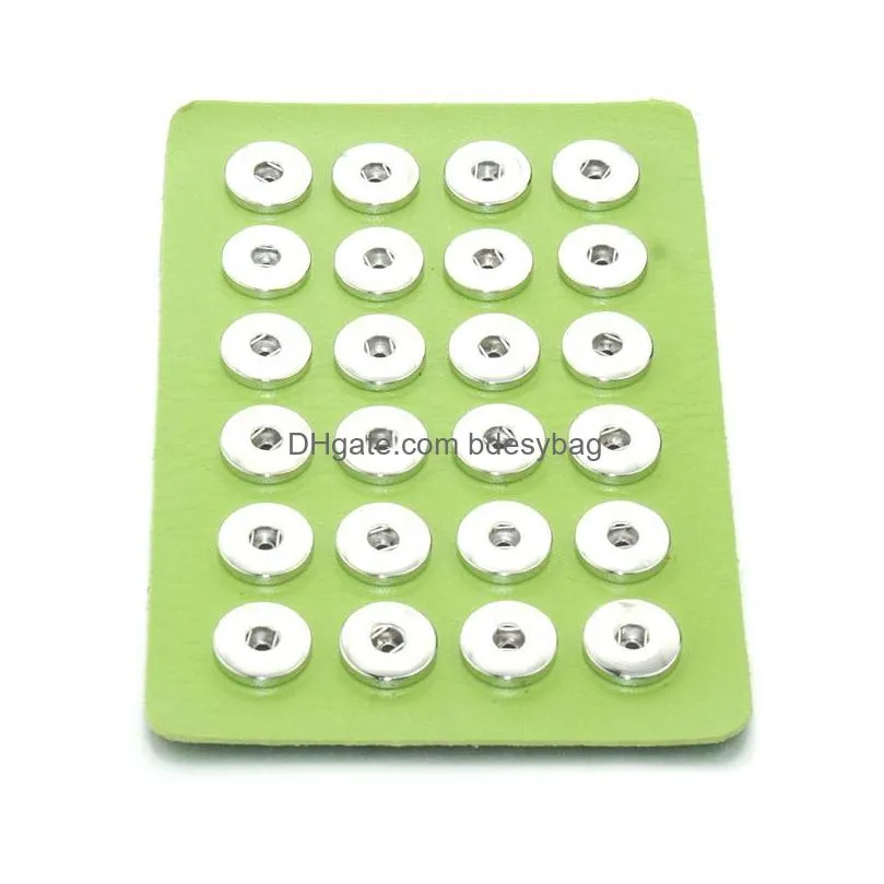 Jewelry Stand 10 Colors Noosa Snap 18Mm Button Display Black Leather For 24 Pcs Holder Drop Delivery Packing Dhjfs