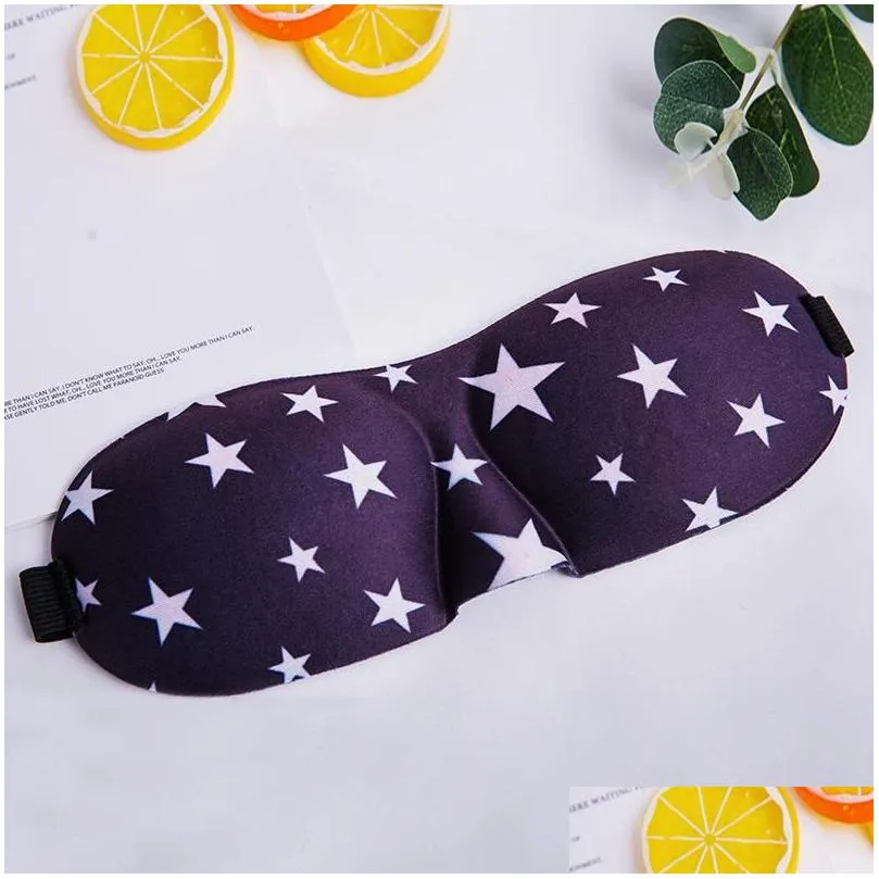 Party Favor 3D Sleep Mask Leopard Print Stereo Shading Eye Portable Blindfold Travel Eyepatch Tools Drop Delivery Home Garden Festiv Dhcab