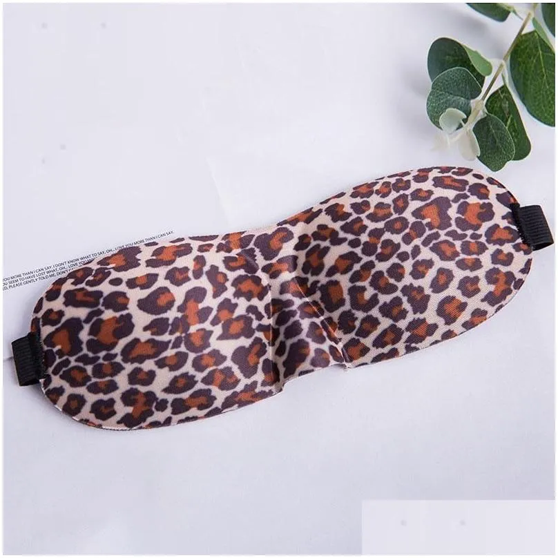 Party Favor 3D Sleep Mask Leopard Print Stereo Shading Eye Portable Blindfold Travel Eyepatch Tools Drop Delivery Home Garden Festiv Dhcab