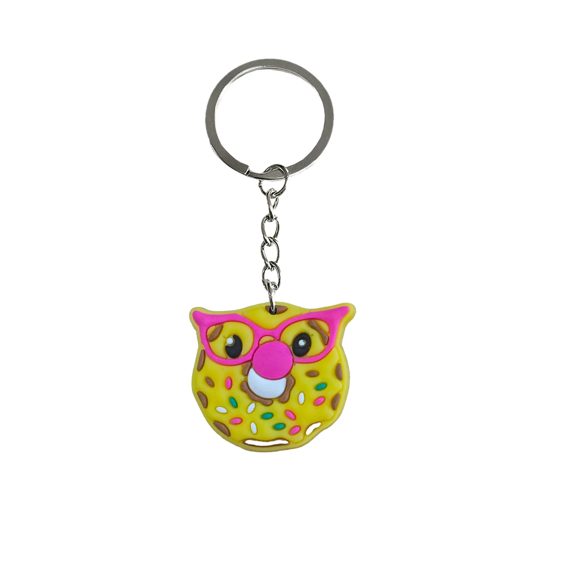 cartoon donuts keychain pendants accessories for kids birthday party favors key ring girls keyring suitable schoolbag keychains backpack cool colorful anime character with wristlet school day supplies gift
