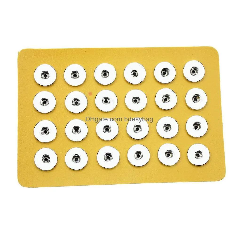 Jewelry Stand 10 Colors Noosa Snap 18Mm Button Display Black Leather For 24 Pcs Holder Drop Delivery Packing Dhjfs