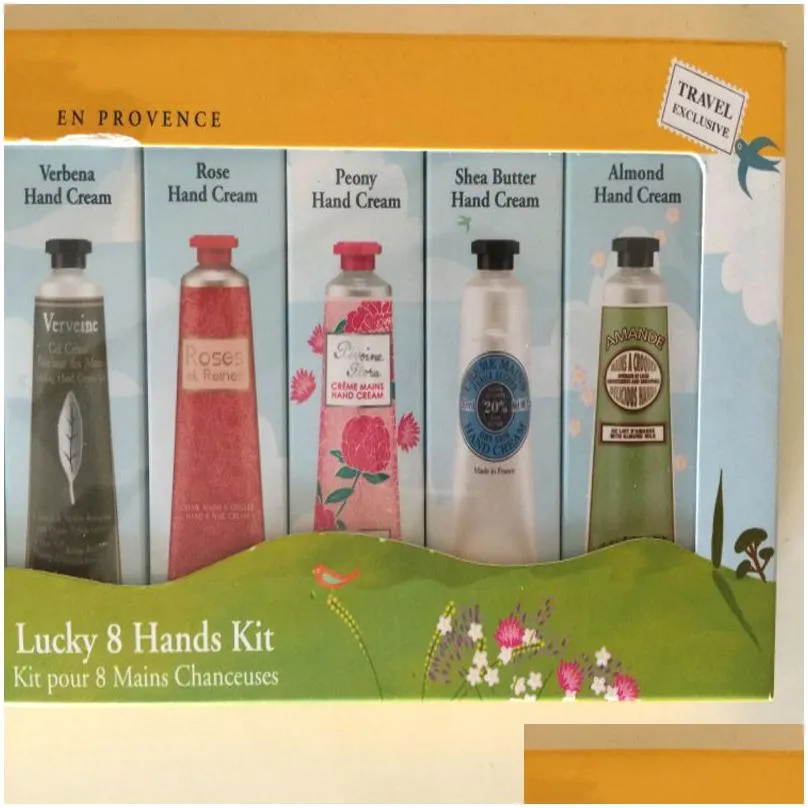 30ML*8 Provence Hand Cream Lucky 8 Hands kit Hand Care Kits Pour 8 Mains Chanceuses Travel Exclusive