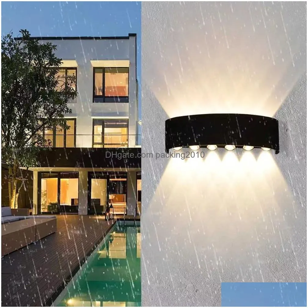 Other Appliances 3Pcs Led Wall Light 85-265V Ip65 Waterproof Aluminum Lamp For Indoor Outdoor Stair Bathroom Garden Porch Bedroom Mir Dh9Ce