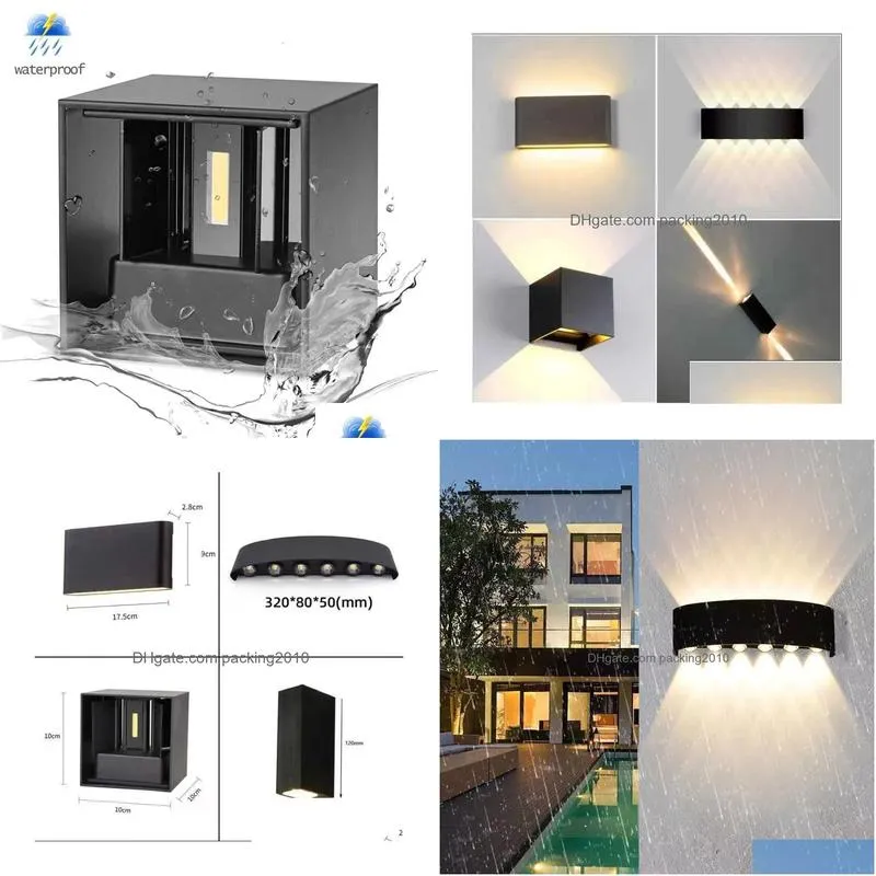 Other Appliances 3Pcs Led Wall Light 85-265V Ip65 Waterproof Aluminum Lamp For Indoor Outdoor Stair Bathroom Garden Porch Bedroom Mir Dh9Ce