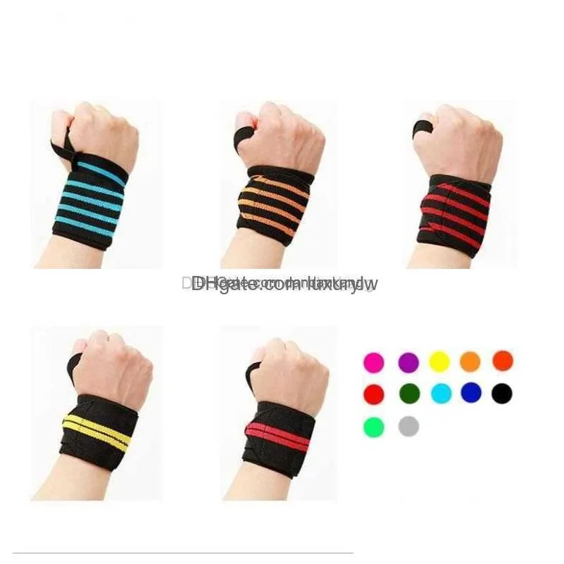 Wrist Support Weightlifting Wristband Sport Professional Training Hand Bands Straps Wraps Guards For Gym Fitness Safety Drop Delivery Dhmff