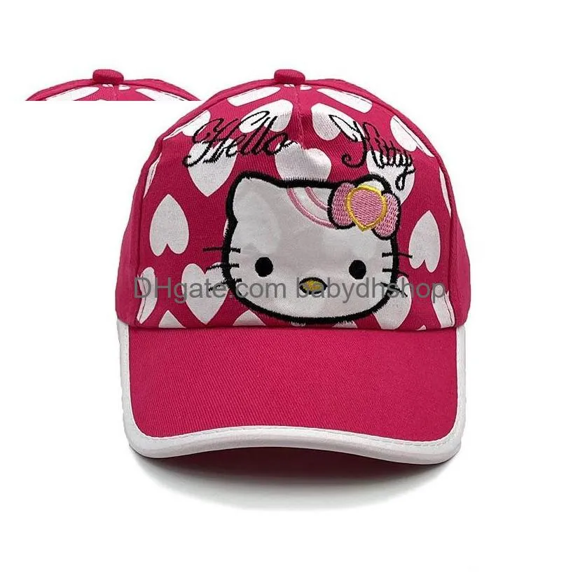 childrens cartoon baseball hat katie cat ball cup hat cute melody sunshade hat