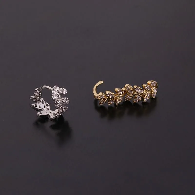 1Pc 20G CZ Ear Piercing Jewelry Cartilage Hoop Earring Fashion Tragus Daith Conch Rook Snug Lobe & Huggie2574