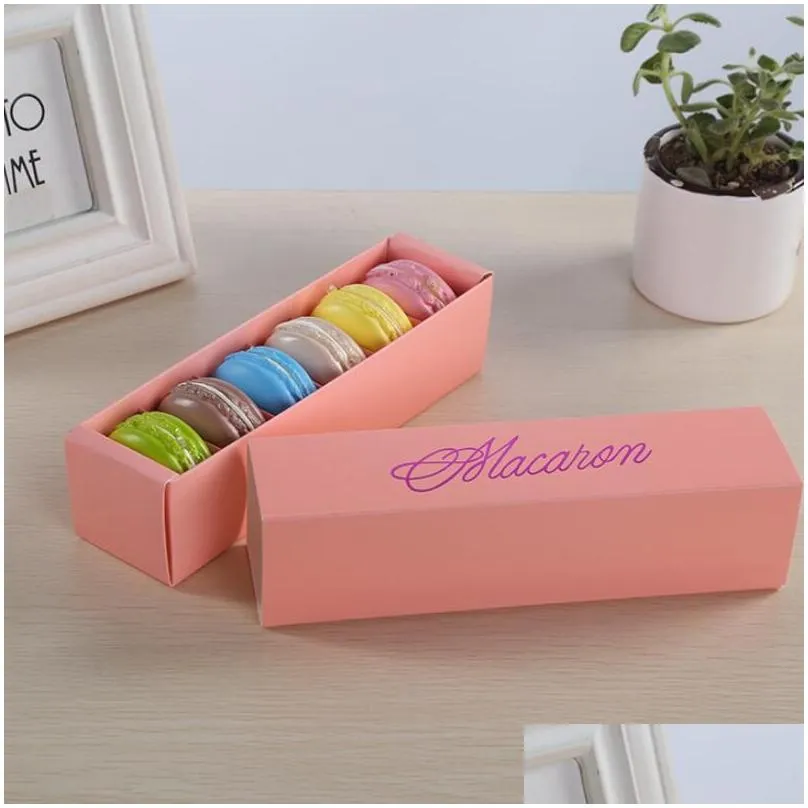 6 colors macaron packaging wedding candy favors gift laser paper boxes 6 grids chocolates box/cookie box lx3905