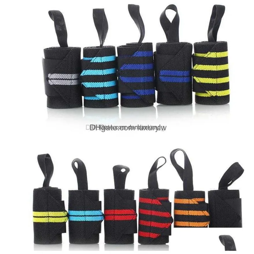 Wrist Support Weightlifting Wristband Sport Professional Training Hand Bands Straps Wraps Guards For Gym Fitness Safety Drop Delivery Dhmff