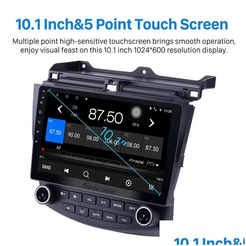 Android 10.1 inch 2DIN Car dvd Head Unit Radio Player GPS Navigation For Honda Accord 7 2003-2007 4-core