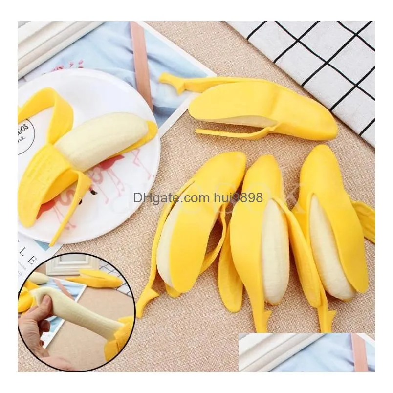 Decompression Toy Party Favor Banana Squishy Toys Funny Squeeze Anti Novelty Fidget Relief Venting Joking Dd404 Drop Delivery Gifts G Dhxea