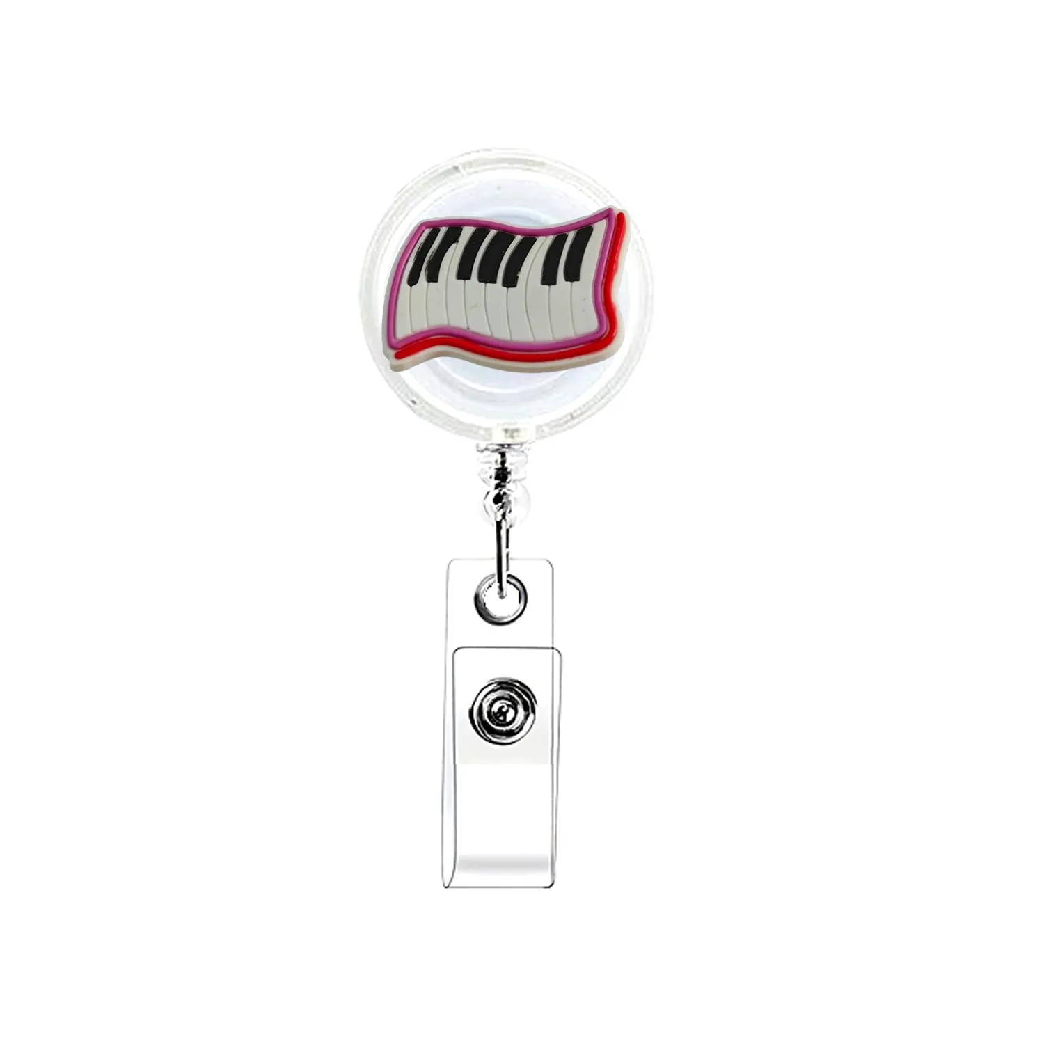 music cartoon badge reel retractable nurse id card reels with alligator clip for student funny holder nursing name tag work cute holiday gifts
